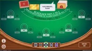 Online blackjack table